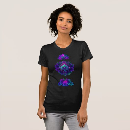 Neon bloem t-shirt (Voorkant volledig)
