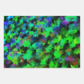 Neon bloemblaadjes inpakpapier vel (Voorkant 3)