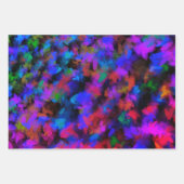 Neon bloemblaadjes inpakpapier vel (Voorkant)