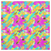 Neon Bloemblad Splash Stof (Swatch)