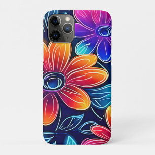 Neon bloemen bloeien helder Case-Mate iPhone case