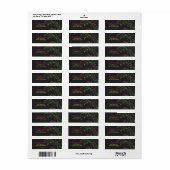 Neon Bloemen Bruiloft Retouradres Label (Full Sheet)