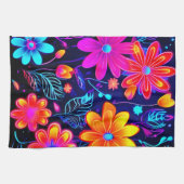Neon Bloemen Fantasie Theedoek (Horizontaal)