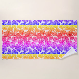 Neon Bloemen Strandhanddoek Strandlaken