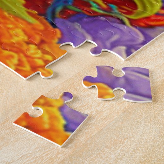 Neon bloemendraak puzzel (Zijkant)