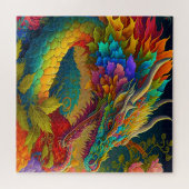 Neon bloemendraak puzzel legpuzzel (Horizontaal)