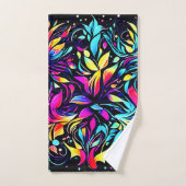 Neon Bloemexplosie Kunst Bad Handdoek (Handdoek)