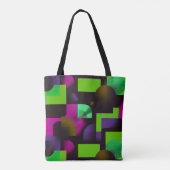 Neon Bloemritme Tote Bag (Achterkant)