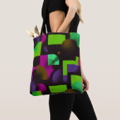 Neon Bloemritme Tote Bag (Dichtbij)