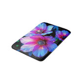Neon Bloom Bloem Magische Gloed Ontwerp Badmat (Gekanteld)