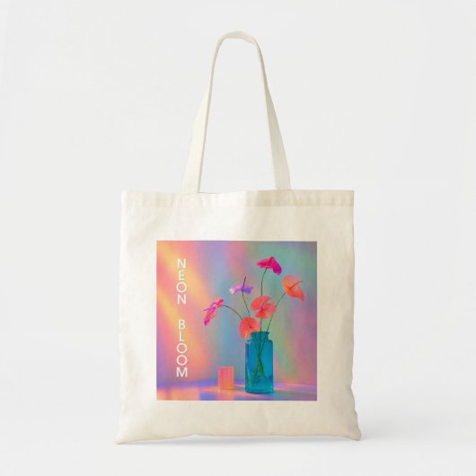 Neon Bloom Hoed Tote Bag (Voorkant)