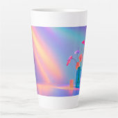 Neon Bloom Latte Mok (Voorkant)