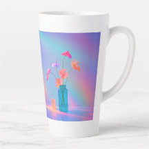 Neon Bloom Latte Mok