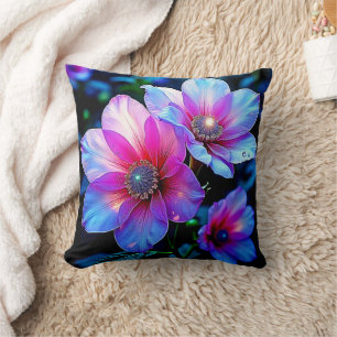 Neon Bloom Magic Glow Design Kussen