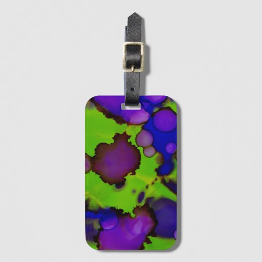 Neon Bloomstorm Bagagelabel (Voorkant (verticaal))