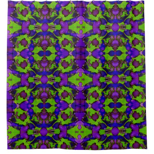 Neon Bloomstorm Douchegordijn (Voorkant)