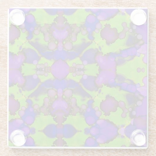 Neon Bloomstorm Glazen Onderzetter (Achterkant)