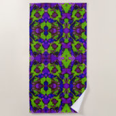 Neon Bloomstorm Strandlaken (Voorkant)