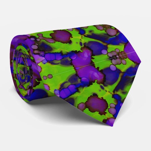 Neon Bloomstorm Stropdas (Opgerold)