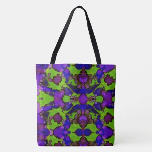 Neon Bloomstorm Tote Bag (Voorkant)