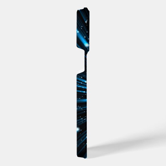 Neon Blue and Black Futuristic iPhone 14 Pro Max C iPhone Hoesje (Rechterkant)