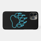 Neon Blue Beer Paw Case-Mate iPhone Case (Achterkant (horizontaal))