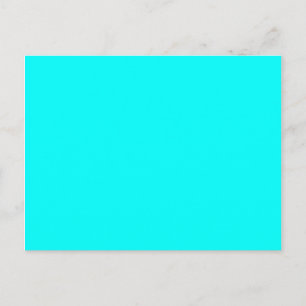 Neon Blue Blauwgroen Light Mode kleurendruk Briefkaart