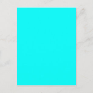 Neon Blue Blauwgroen Light Mode kleurendruk Briefkaart