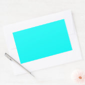 Neon Blue Blauwgroen Light Mode kleurendruk Rechthoekige Sticker (Envelop)