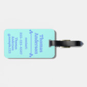 Neon Blue Color Pattern Bagagelabel (Achterkant horizontaal)