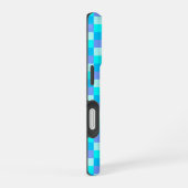 Neon Blue Color Pattern iPhone 16 Hoesje (Rechterkant)