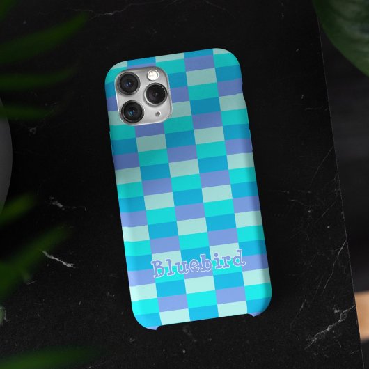 Neon Blue Color Pattern iPhone 16 Hoesje