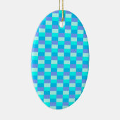 Neon Blue Color Pattern Keramisch Ornament (Rechts)
