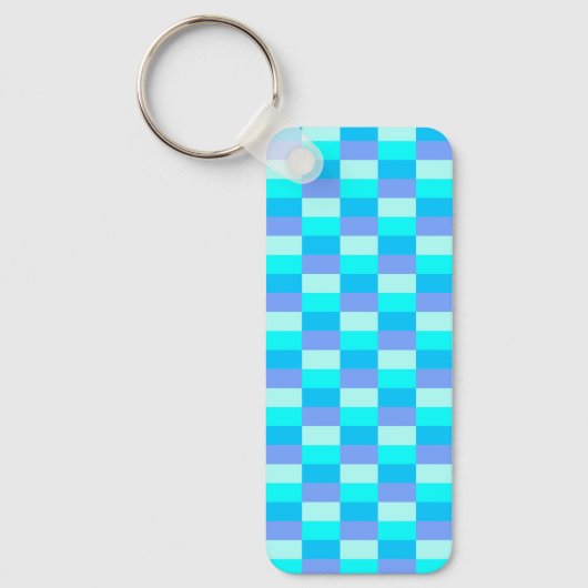 Neon Blue Color Pattern Sleutelhanger (Voorkant)