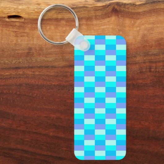 Neon Blue Color Pattern Sleutelhanger (Voorkant)