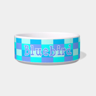 Neon Blue Color Pattern Voerbakje