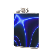 Neon Blue Dancing Light Flask Heupfles (Links)