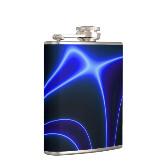 Neon Blue Dancing Light Flask Heupfles (Rechts)