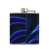 Neon Blue Dancing Light Flask Heupfles (Achterkant)