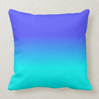 Neon Blue en Bright Neon Aqua Ombré Shade Color F Kussen