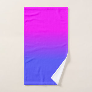 Neon Blue en Hot Pink Ombré Shade Color Fade Handdoek