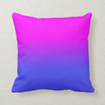 Neon Blue en Hot Pink Ombré Shade Color Fade Kussen<br><div class="desc">Neon Blue en Hot Pink Ombré Shade Color FadePrachtige neonblauw vervaagt tot een ombre gearceerde, roze blauwe kleur hete roze, neonroze, neonblauw, roze neon, ombre shade, kleurfade, neon, blauw, ombre, shade, kleur, vervagen, trend, helder, fluorescent, hooglichter, school, kinder, plezier, dorm, decor, tint, felroze, heldere neonroze, roze, flauw, rode kleur, neon...</div>