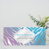 Neon Blue en Paarse Zebra Print Cadeaubonnen (Staand voorkant)