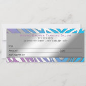 Neon Blue en Paarse Zebra Print Cadeaubonnen (Achterkant)