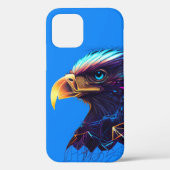 Neon Blue Futuristic Radiant Eagle Hoesje-Mate iPh Case-Mate iPhone Case (Achterkant)