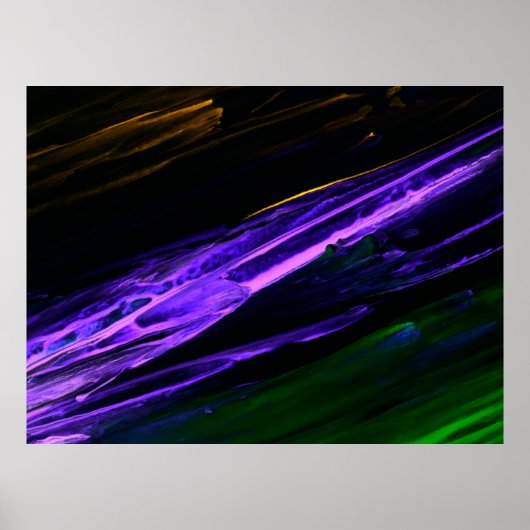 Neon blue, green and purple creative abstract hand poster (Voorkant)