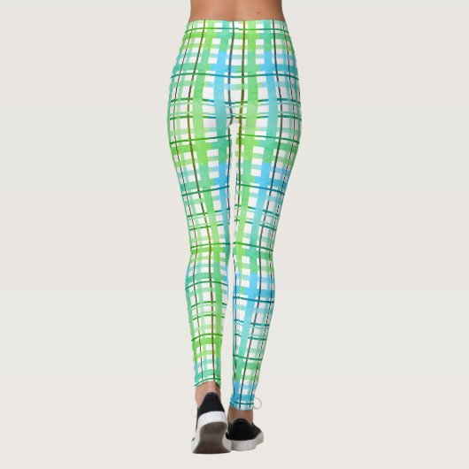 Neon Blue Green Pset Leggings (Achterkant)
