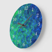 Neon blue green psychedelic Japans rijstpapier Grote Klok (Hoek)