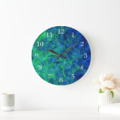 Neon blue green psychedelic Japans rijstpapier Grote Klok (Huis)
