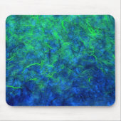 Neon blue green psychedelic Japans rijstpapier Muismat (Voorkant)